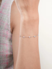 Lilac Sunset Moissanite Station Bracelet