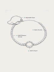 Tennis-Inspired Charm Bracelet