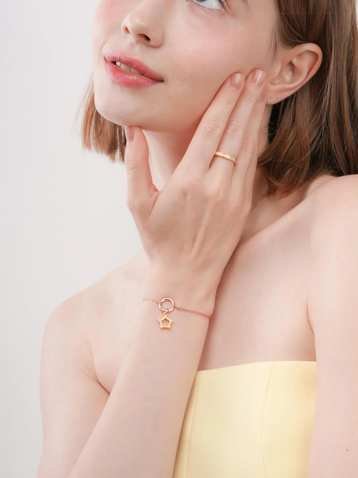 Yellow Star Enamel Moissanite Pendant