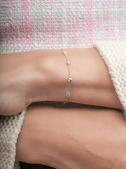 Beach-themed Moissanite Station Bracelet