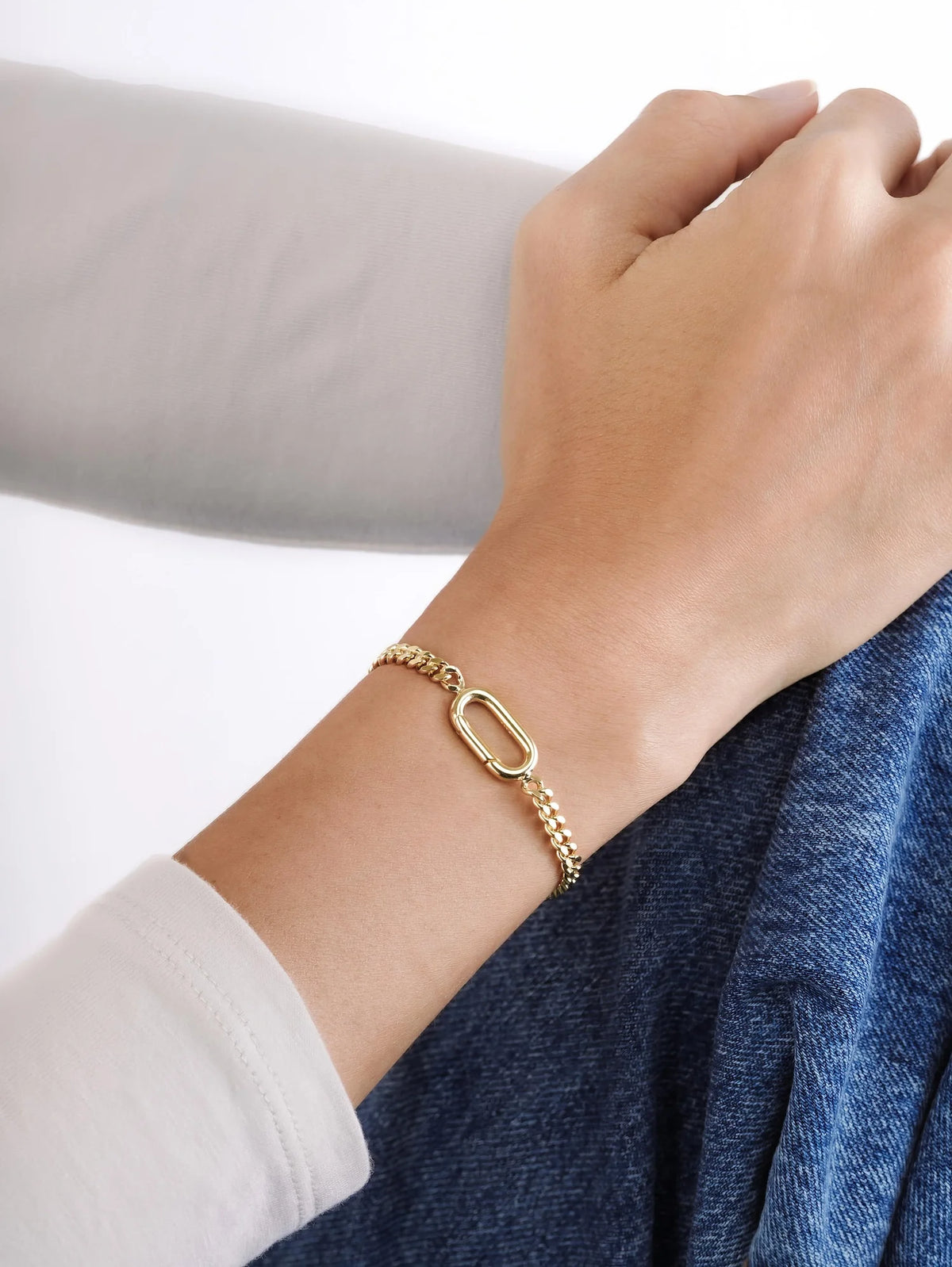 Curb Chain Charm Bracelet